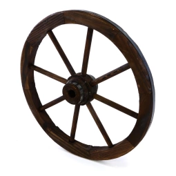 DREWNIANE KOŁO DEKORACYJNE 50 CM BRĄZOWE WESTERN VINTAGE DEKORACJA ŚCIENNA