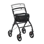 CZARNY ROLLATOR BALKONIK NA KÓŁKACH REHABILITACYJNY CHODZIK