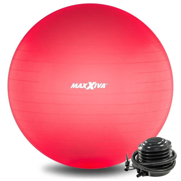 MAXXIVA PIŁKA GIMNASTYCZNA 85 CM FITNESS JOGA PILATES Z POMPKĄ CZERWONA