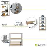 REGAŁ MAGAZYNOWY 200x100x60 CM 875KG METALOWY PÓŁKI GARAŻ WARSZTAT PIWNICA