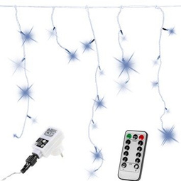 LAMPKI ZWISAJĄCE NA ZEWNĄTRZ KURTYNA ŚWIETLNA 400 LED + PILOT