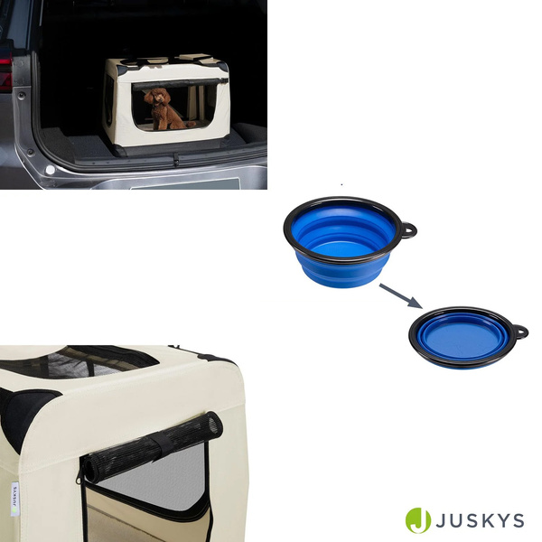 BEŻOWA TORBA TRANSPORTOWA SKŁADANA KOJEC DLA PSA KOTA TRANSPORTER L