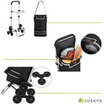 WÓZEK 3w1 NA ZAKUPY ZAKUPOWY NA SCHODY TORBA NA KÓŁKACH SKŁADANY CZARNY