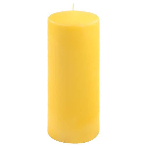ŚWIECE STOŁOWE ŻÓTŁE 6 SZT 25x10 CM ŚWIECZKI WALCOWE TRADYCYJNE KOLUMNOWE