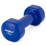 ZESTAW HANTLE WINYLOWE 2x 2,5 KG MAXXIVA NIEBIESKIE CIĘŻARKI FITNESS