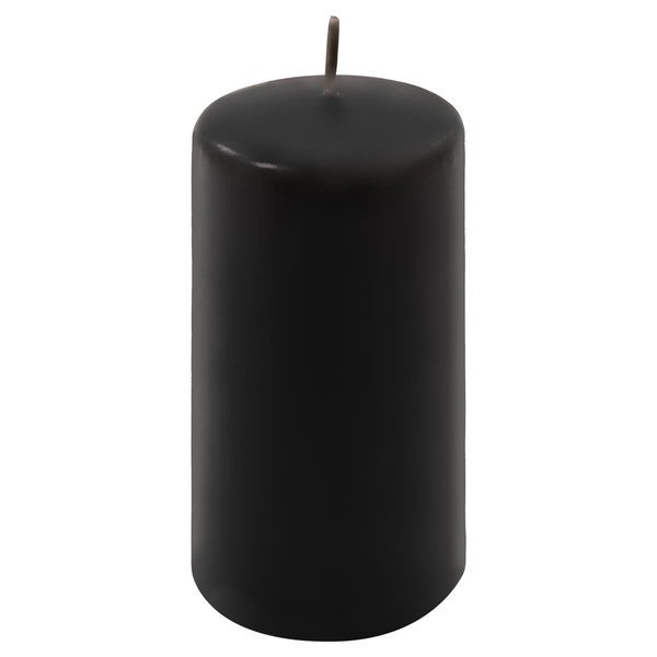 ŚWIECE STOŁOWE CZARNE 12 SZT 11,5x6CM ŚWIECZKI WALCOWE TRADYCYJNE KOLUMNOWE