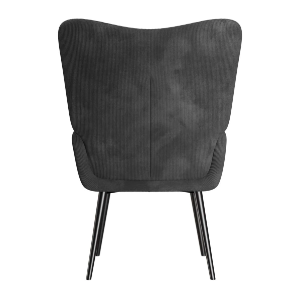 FOTEL USZAK RELAKSACYJNY WYPOCZYNKOWY SKANDYNAWSKI STYL SZARY SZTRUKS