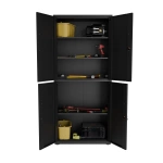 SZAFA METALOWA BIUROWA NA DOKUMENTY AKTA KLUCZ WARSZTATOWA DO GARAŻU CZARNA