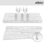 BRĄZOWY DEKOR DREWNA PÓŁKA NAŚCIENNA WISZĄCA 100 CM