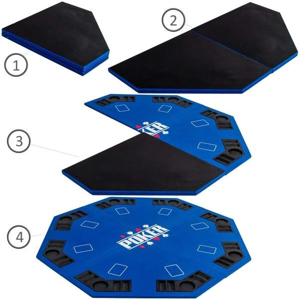 ZIELONY BLAT STÓŁ DO POKERA 122x122CM POKER KASYNO