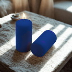 ŚWIECE STOŁOWE GRANATOWE 16x 11,5x6CM ŚWIECZKI WALCOWE TRADYCYJNE KOLUMNOWE