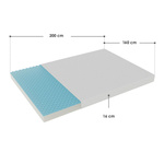 MATERAC PIANKOWY 160x200 16 CM H3 ORTOPEDYCZNY ANTYALERGICZNY MEMORY PIANKA