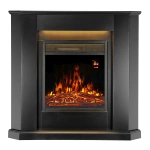 KOMINEK ELEKTRYCZNY 2000W 2 TRYBY CZARNY NAROŻNY Z EFEKTEM PŁOMIENIA+ LED