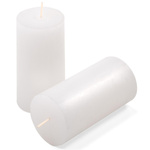 ŚWIECE STOŁOWE BIAŁE RUSTYKALNE 12SZT 6,8x11,5CM ŚWIECZKI WALCOWE KOLUMNOWE
