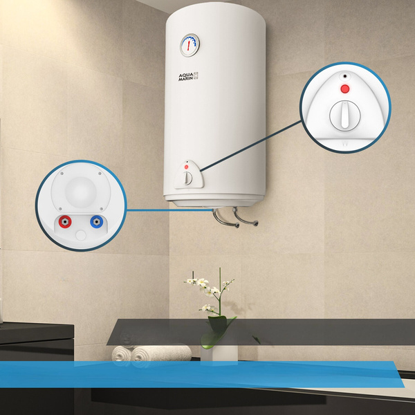 BOJLER 80L ELEKTRYCZNY PODGRZEWACZ WODY 1500W EMALIOWANY ZBIORNIK