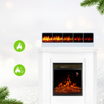 KOMINEK ELEKTRYCZNY 2000W 2 TRYBY BIAŁY NAROŻNY Z EFEKTEM PŁOMIENIA+ LED