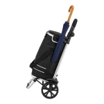 WÓZEK 3w1 NA ZAKUPY ZAKUPOWY 56 L TORBA NA KÓŁKACH SKŁADANY LEKKI CZARNY