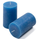 ŚWIECE STOŁOWE NIEBIESKIE RUSTYKALNE 12 SZT 6,8x11,5 CM ŚWIECZKI KOLUMNOWE