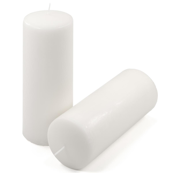ŚWIECE STOŁOWE BIAŁE 6 SZT 20x7,5 CM ŚWIECZKI TRADYCYJNE KOLUMNOWE