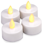 4x ŚWIECZKI LED TEALIGHT BIAŁE BEZPŁOMIENIOWE NA BATERIE + TIMER 6/18H