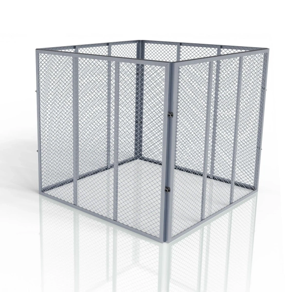 METALOWY KOMPOSTOWNIK OGRODOWY 450L STAL OCYNKOWANA SZYBKI MONTAŻ SREBRNY