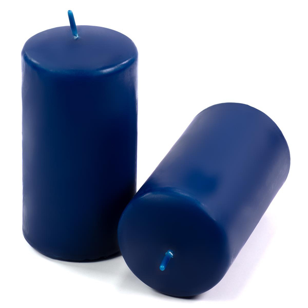 ŚWIECE STOŁOWE GRANATOWE 16x 11,5x6CM ŚWIECZKI WALCOWE TRADYCYJNE KOLUMNOWE