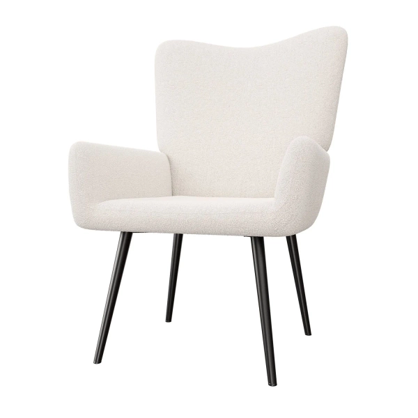 FOTEL USZAK RELAKSACYJNY WYPOCZYNKOWY SKANDYNAWSKI STYL DO KARMIENIA BEŻOWY