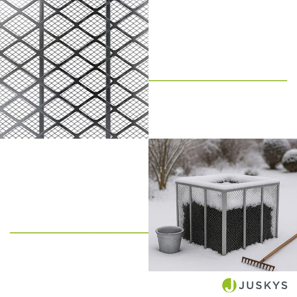 METALOWY KOMPOSTOWNIK OGRODOWY 450L STAL OCYNKOWANA SZYBKI MONTAŻ SREBRNY