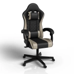 FOTEL GAMINGOWY BIUROWY KUBEŁKOWY GRACZA OBROTOWY HYPERSEAT CZARNY BEŻOWY