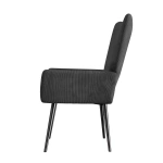 FOTEL USZAK RELAKSACYJNY WYPOCZYNKOWY SKANDYNAWSKI STYL SZARY SZTRUKS