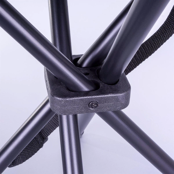 KRZESEŁKO TURYSTYCZNE SKŁADANE HOKER CAMPINGOWY STOŁEK CZARNY ALUMINIUM