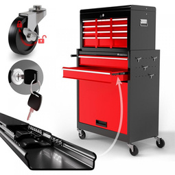 WÓZEK WARSZTATOWY NARZĘDZIOWY NA KÓŁKCH 9 SZUFLAD SKRZYNKA NA NARZĘDZIA