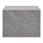 WISZĄCA SZAFKA NOCNA 2 SZUFLADY 40x29x30 CM SZARY DEKOR BETONU INDUSTRIALNA