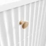 TOALETKA KOSMETYCZNA Z LUSTREM LED DO MAKIJAŻU WIZAŻU BIAŁA + ZŁOTO + PUFA