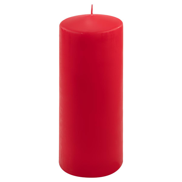 ŚWIECE STOŁOWE CZERWONE 6 SZT 25x10 CM ŚWIECZKI WALCOWE TRADYCYJNE KOLUMNOWE