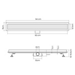 ODPŁYW LINIOWY 90 CM 2w1 PODŁOGOWY SZCZELINOWY POD PŁYTKĘ STAL NIERDZEWNA