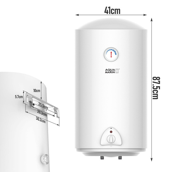 BOJLER 80L ELEKTRYCZNY PODGRZEWACZ WODY 1500W EMALIOWANY ZBIORNIK