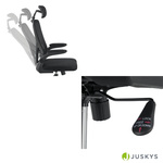 ERGONOMICZNY FOTEL BIUROWY GAMINGOWY OBROTOWY ODDYCHAJĄCY CZARNY