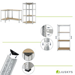 3x ZESTAW REGAŁ METALOWY MAGAZYNOWY 160x80x40 960KG PIWNICA WARSZTAT GARAŻ