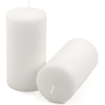 ŚWIECE STOŁOWE BIAŁE 4 SZT 15,5x7,5CM ŚWIECZKI WALCOWE TRADYCYJNE KOLUMNOWE