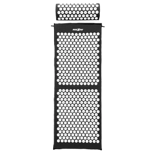 MAXXIVA CZARNA MATA DO AKUPRESURY 130x50 CM Z KOLCAMI NA BÓL PLECÓW