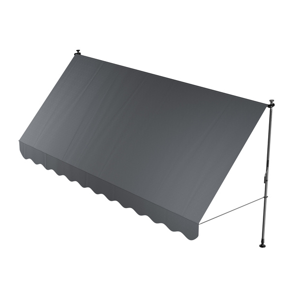 MARKIZA 400x120 CM ROZPOROWA BALKONOWA TELESKOPOWA TARASOWA ROLETA ANTRACYT