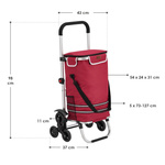 WÓZEK 3w1 NA ZAKUPY ZAKUPOWY NA SCHODY TORBA NA KÓŁKACH SKŁADANY CZERWONY