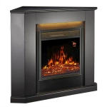 KOMINEK ELEKTRYCZNY 2000W 2 TRYBY CZARNY NAROŻNY Z EFEKTEM PŁOMIENIA+ LED