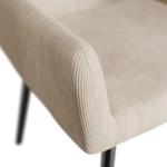 FOTEL USZAK RELAKSACYJNY WYPOCZYNKOWY SKANDYNAWSKI STYL BEŻOWY SZTRUKS