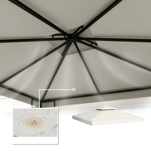 MATERIAŁ DACH NA PAWILON OGRODOWY TYPU 3x3 m ALTANKE KREMOWY