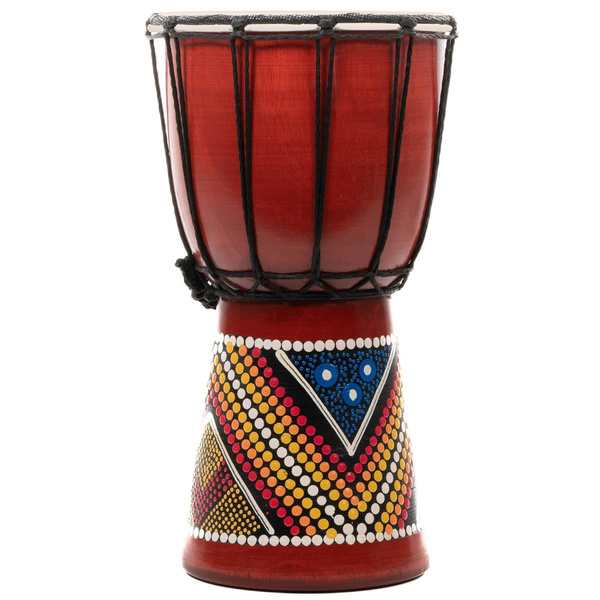 BĘBEN DJEMBE 30 CM Z KOZIEJ SKÓRY MAHOŃ AFRYKAŃSKI INSTRUMENT BONGO