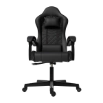 FOTEL GAMINGOWY BIUROWY KUBEŁKOWY ERGO DLA GRACZA OBROTOWY HYPERSEAT CZARNY