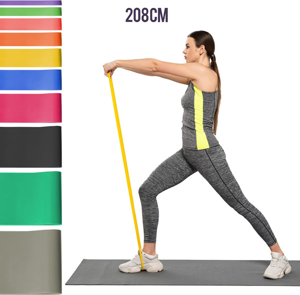 NIEBIESKA GUMA TRENINGOWA OPOROWA TAŚMA FITNESS DO ĆWICZEŃ OPOROWYCH 