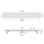 ODPŁYW LINIOWY 100 CM 2w1 PODŁOGOWY SZCZELINOWY POD PŁYTKĘ STAL NIERDZEWNA